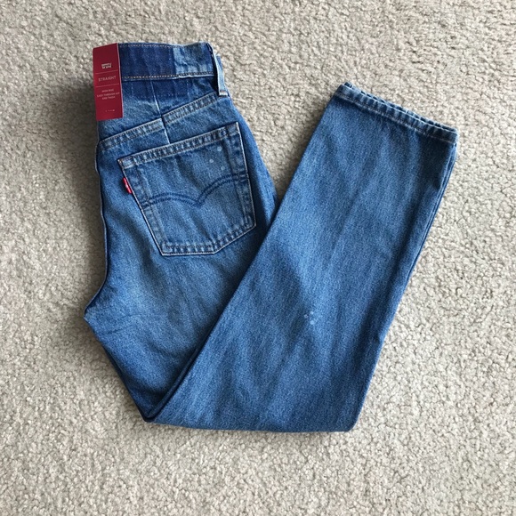 ✨LAST1 sz26 Levi’s Altered straight high Crop jean - Picture 5 of 8